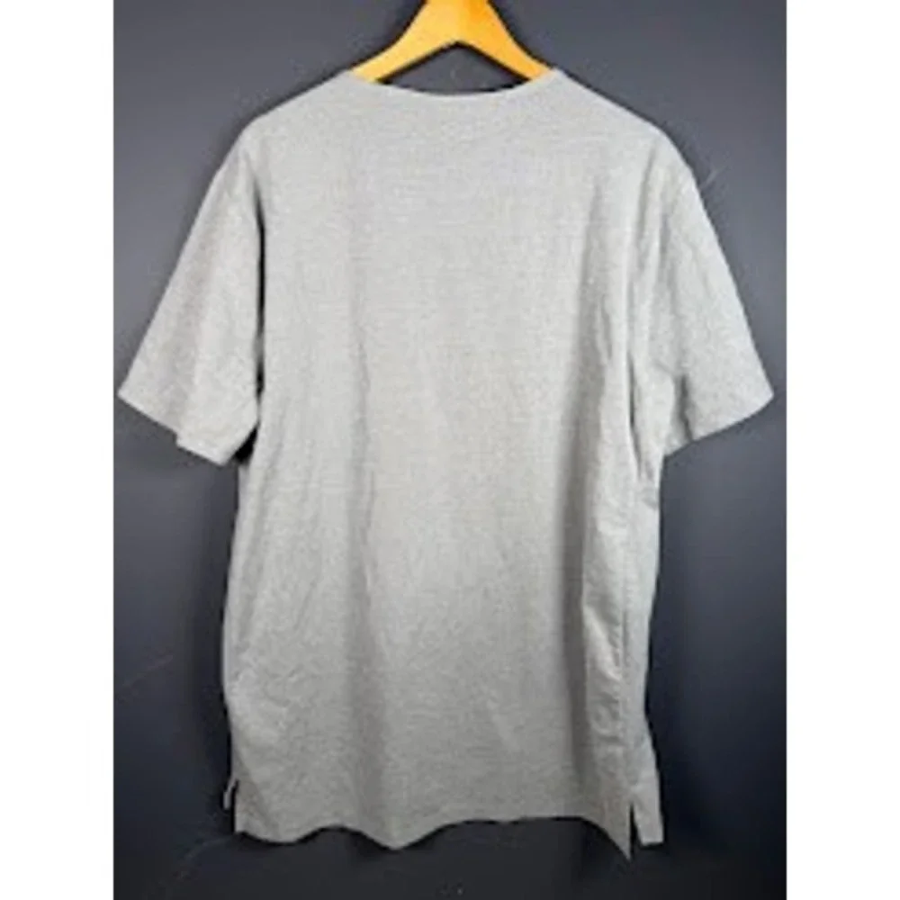 Lululemon Mens Large Short Sleeve Pocket T-Shirt Heathered Grey Crew Neck
